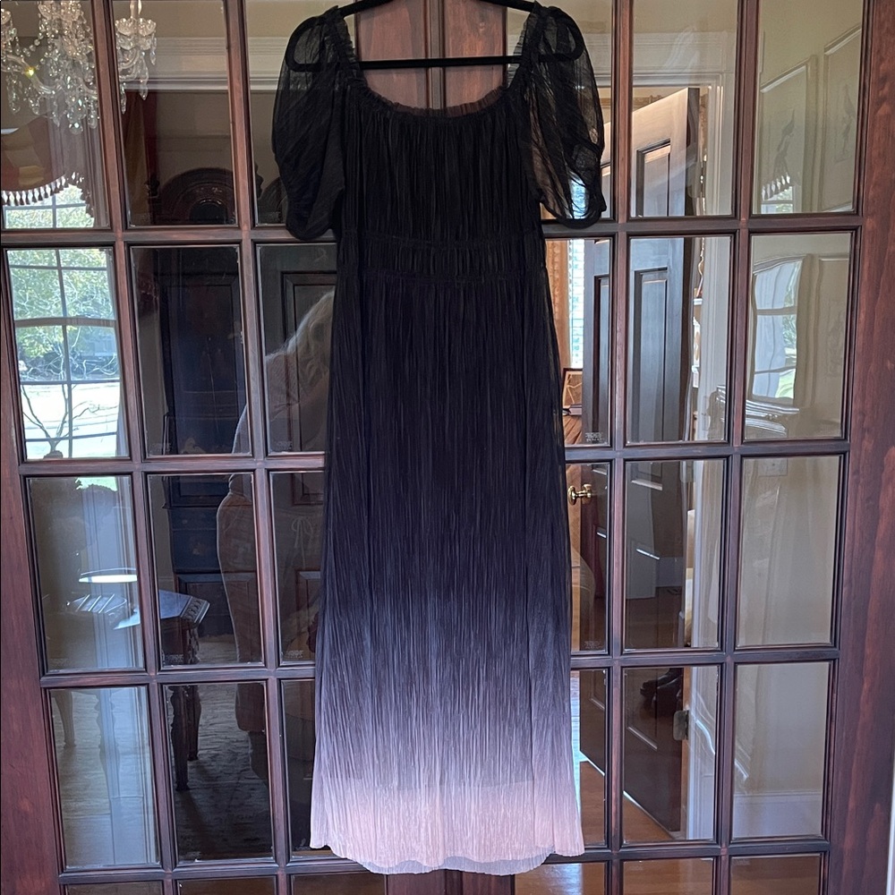 Elegant Black and Cream Ombre Dress, free people large